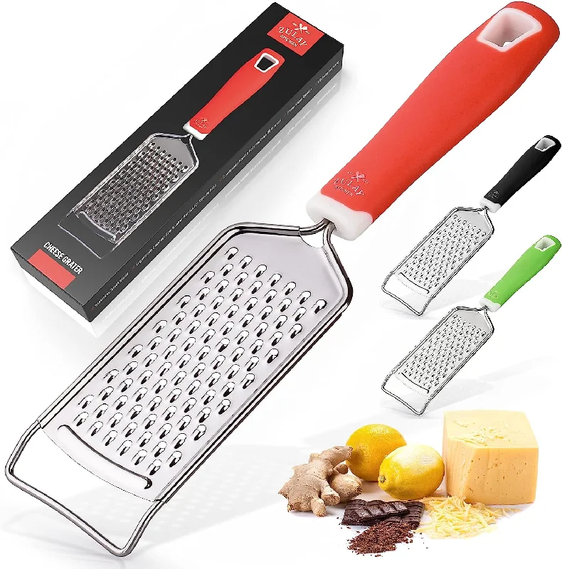 Luxury gold-rimmed platters-Professional Stainless Steel Flat Handheld Cheese Grater