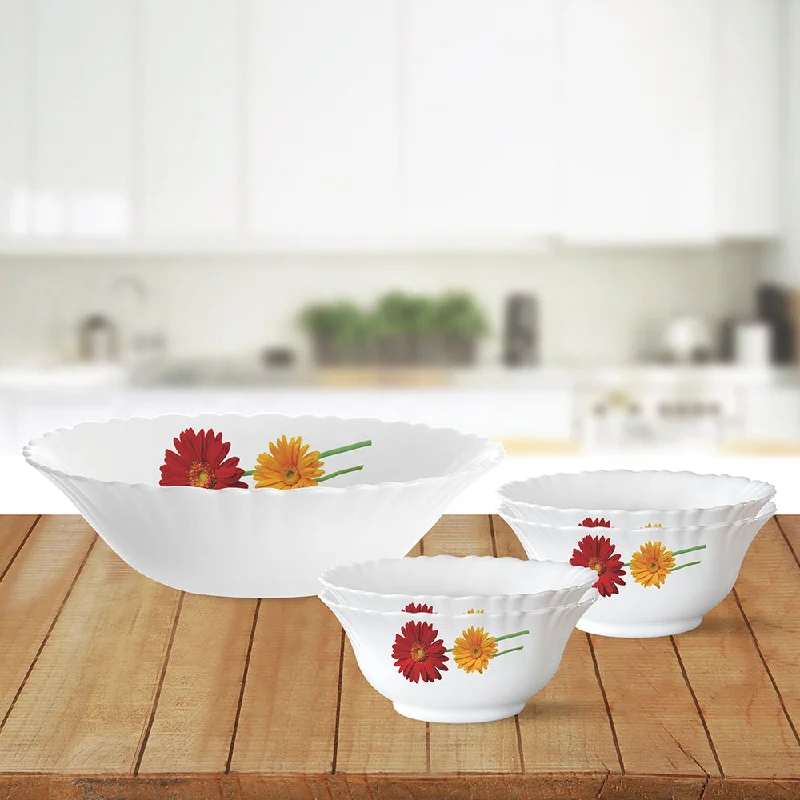 Casual glass dessert bowls-Larah by Borosil Zinnia Pudding Set