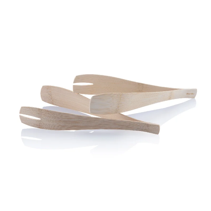 Designer stainless steel knives-Disposable Bamboo Serving Tongs