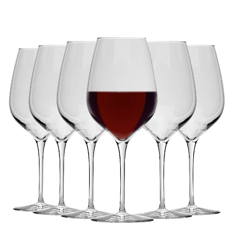 Chic frosted glass tumblers-650ml Inalto Tre Sensi Large Red Wine Glasses - Pack of Six - By Bormioli Rocco