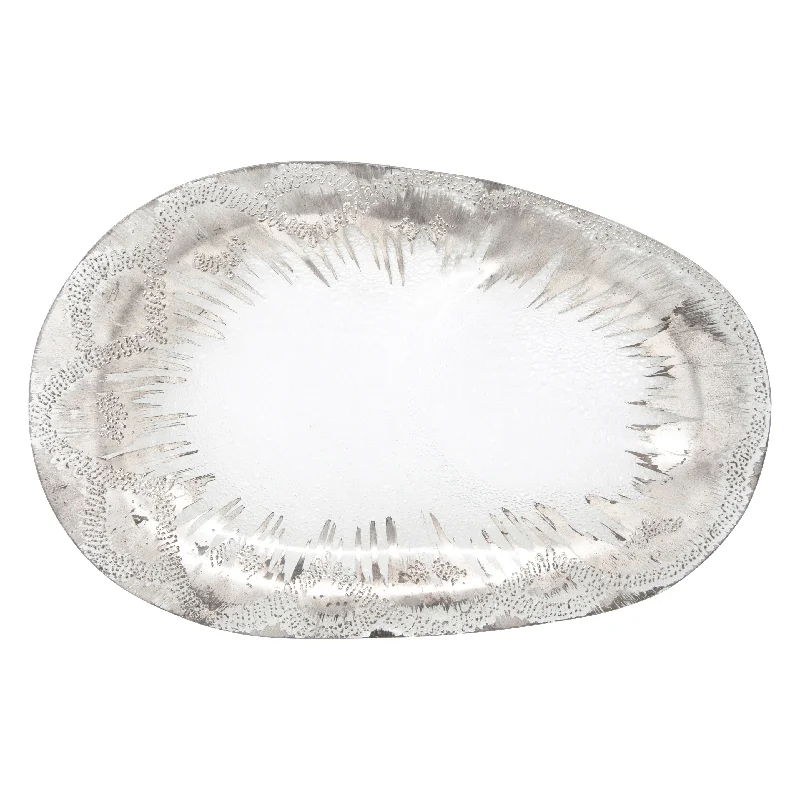 Designer ceramic dessert plates-Dorothy Thorpe Sterling Atomic Splash Tray