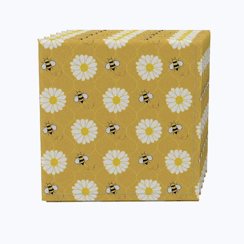 Cute animal print plates-Bumble Bees & Daisies Napkins