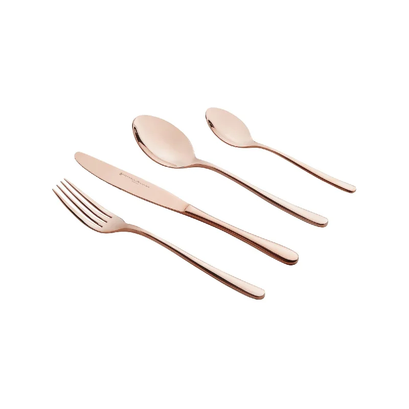 Elegant hand-painted cutlery-Maxwell & Williams Leveson 24 Piece Cutlery Set Copper