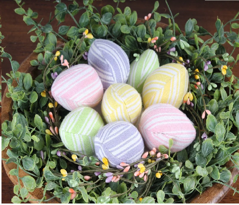 Trendy stackable glass plates-Egg Fills set of 8 Pastels Napkin ON110031