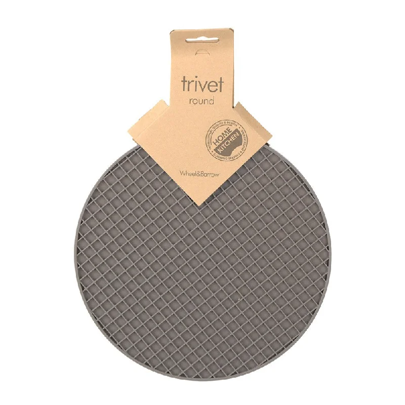 Affordable stainless steel bowls-Silicone Trivet Round 20cm