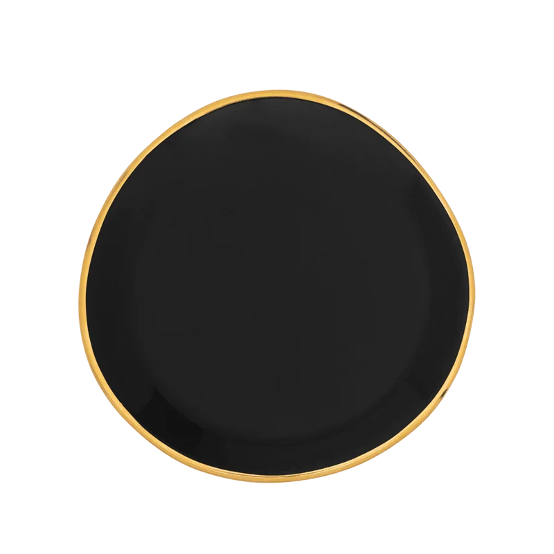 Stylish frosted dessert plates-Good Morning plate Ø9 cm - Black