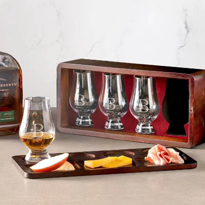 Casual outdoor tumblers with straws-Stanton Custom Whiskey Tasting Set with Glencairn Glasses