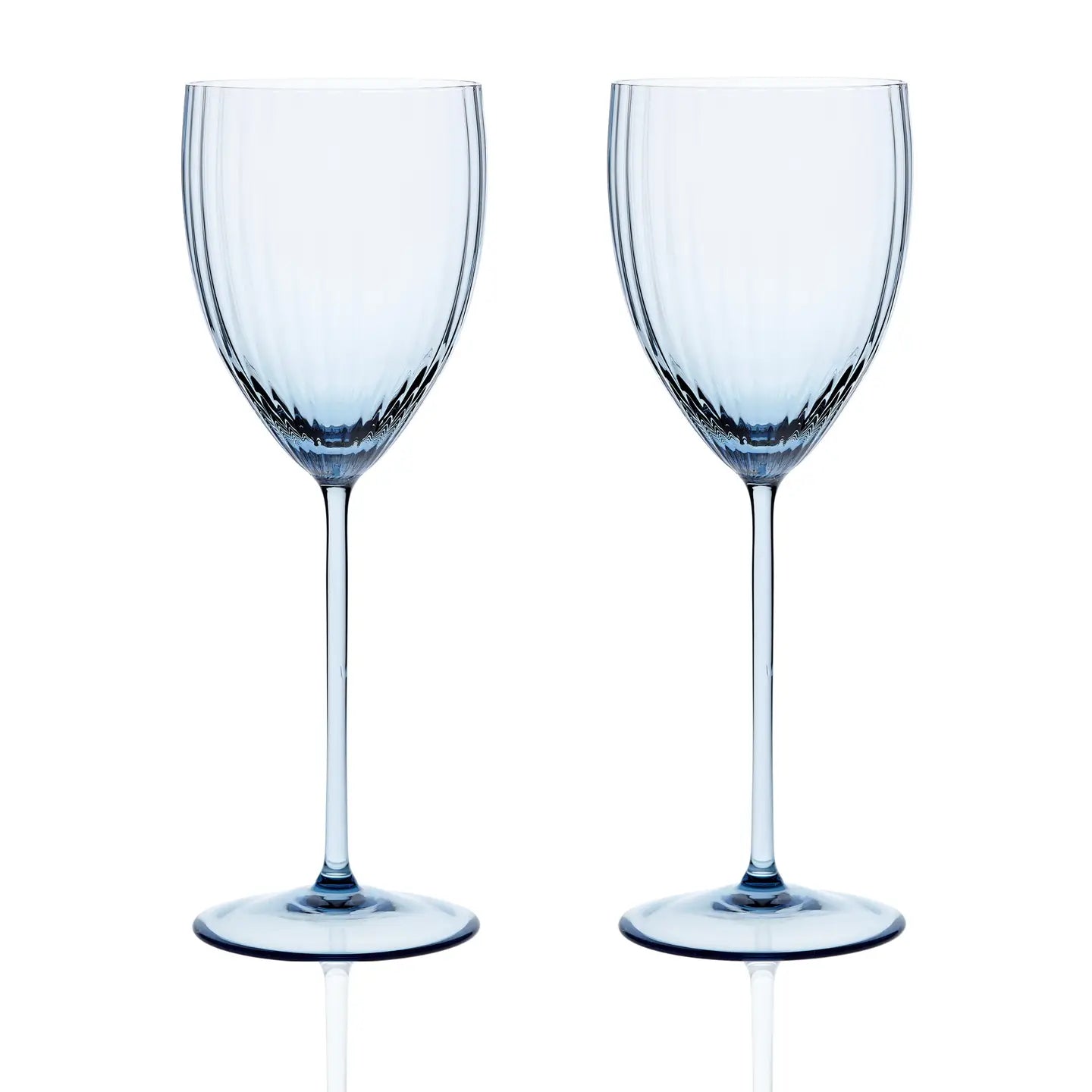 Elegant floral glass mugs-Quinn White Wine Glasses, Set of 2