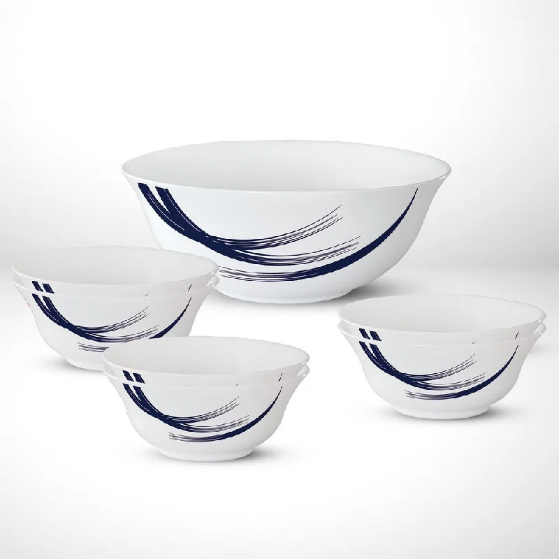 Casual camping dinner sets-Larah by Borosil Indigo Stella Pudding Set