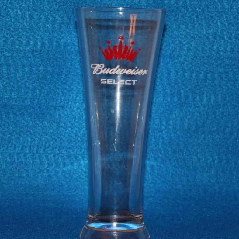 Durable travel mugs with lids-Beer / Pilsner Glass, Budweiser Select Red Crown, Set of 4