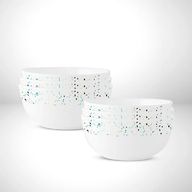 Luxury porcelain dining sets-Larah by Borosil Riva Veg Bowl Set