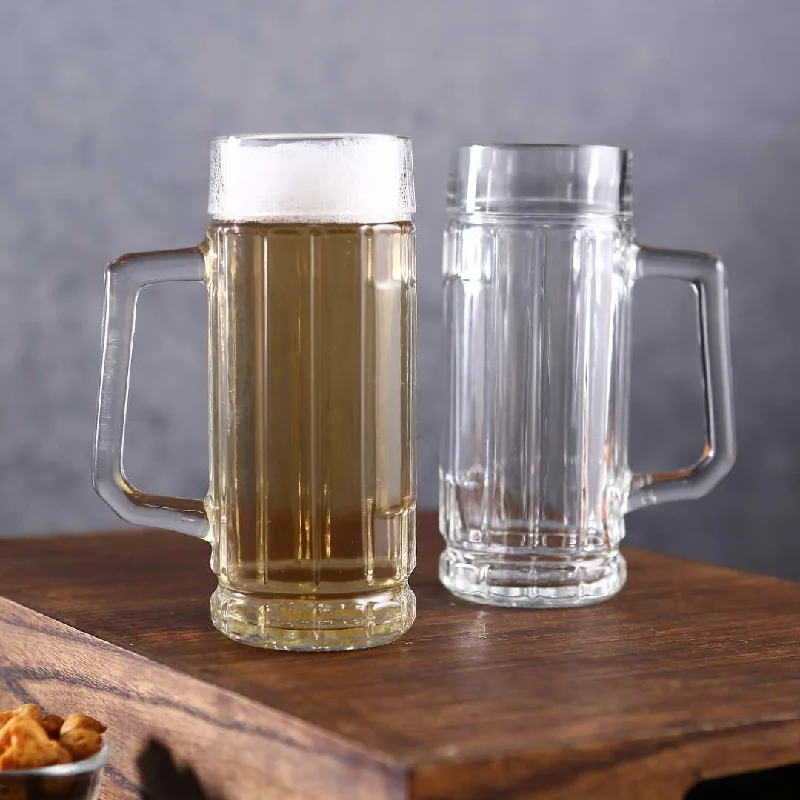 Affordable bamboo water cups-Modena Beer Mug 330 Ml (Set Of 2)