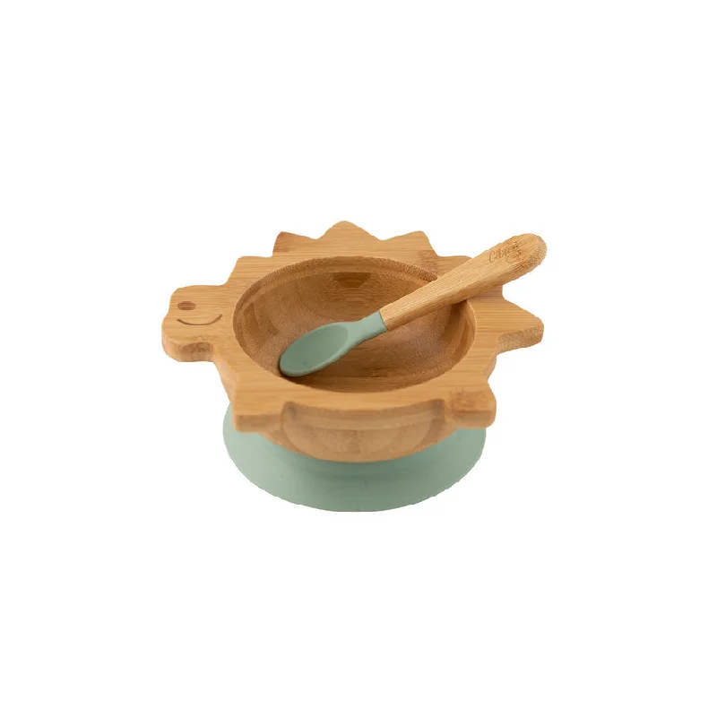 Luxury porcelain teapot sets-Citron Bamboo Suction Bowl with Spoon - Dino