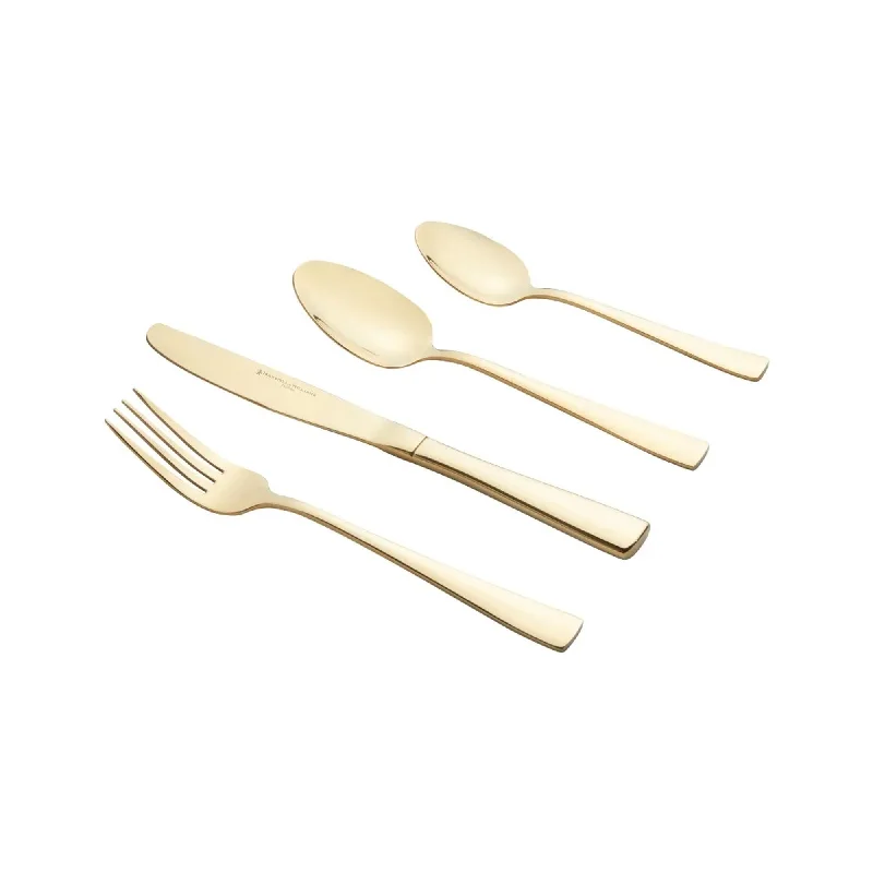 Trendy ombre ceramic plates-Maxwell & Williams Arden 16 Piece Cutlery Set Champagne