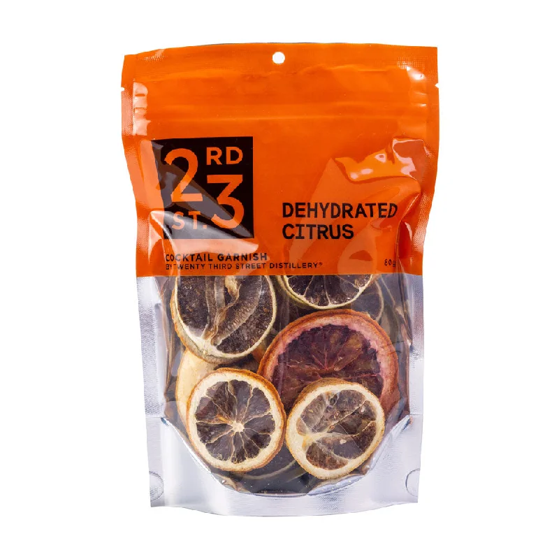 Elegant etched glass bowls-23rd Street Distillery Dehydrated Mixed Citrus 80g Pack