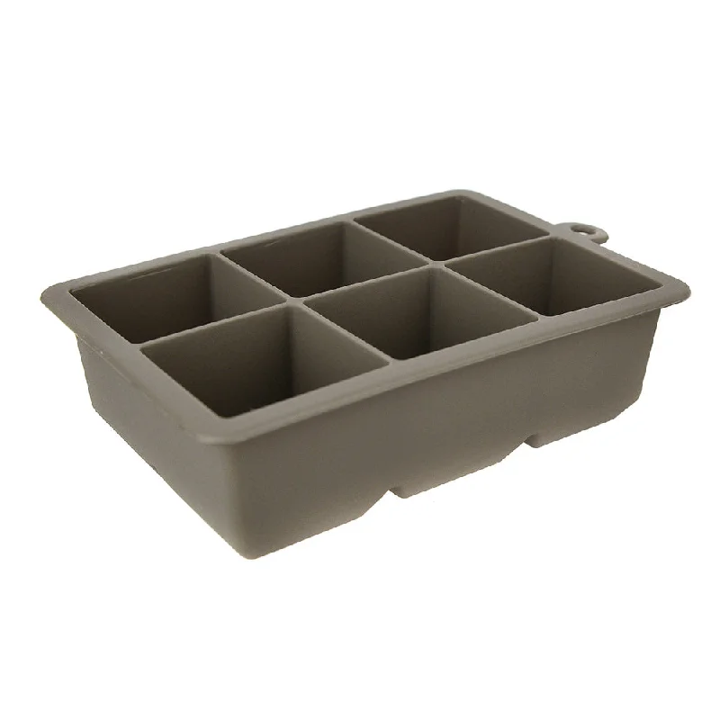 Trendy stackable glass plates-Silicone Ice Cube Tray Square Grey 15x11x4.5cm