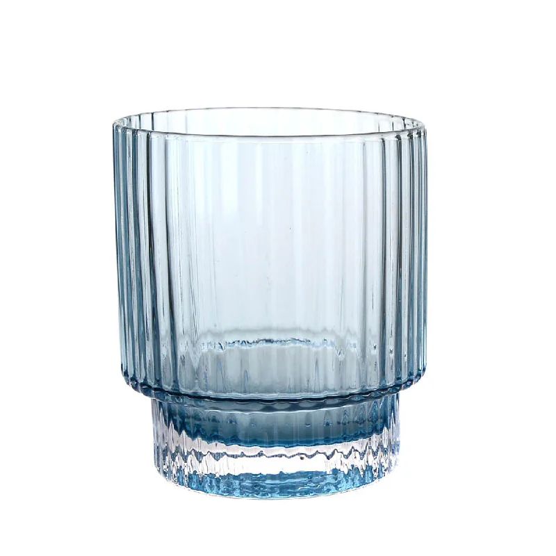 Stylish insulated serving bowls-Glass Tumbler Optic Blue 290ml