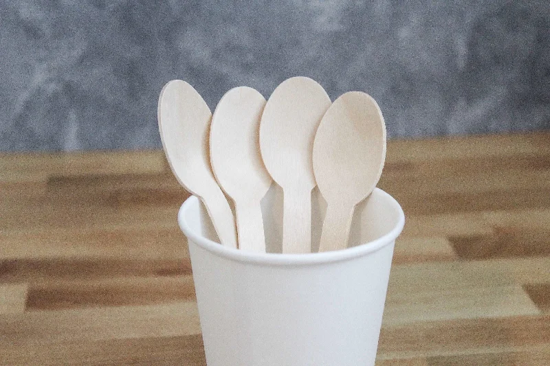 Chic minimalist serving trays-Disposable Wooden Spoon (1000pcs) | Compostable | Natural Birchwood