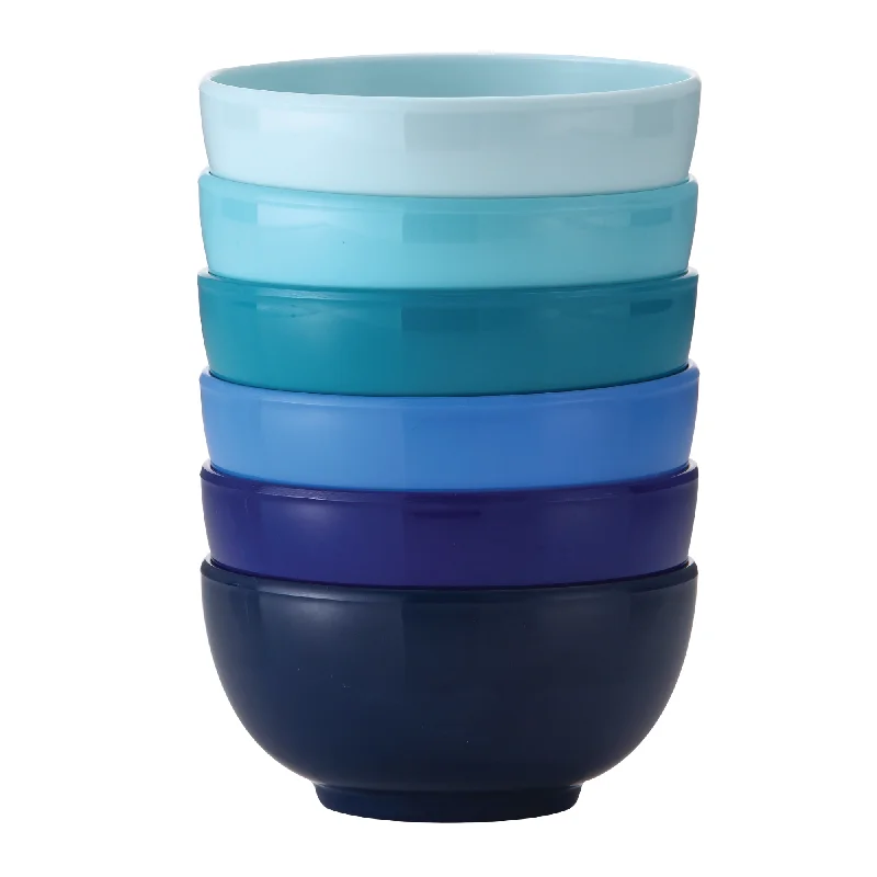 Casual plastic dinnerware for kids-Shades of Blue Mini Bowl Set