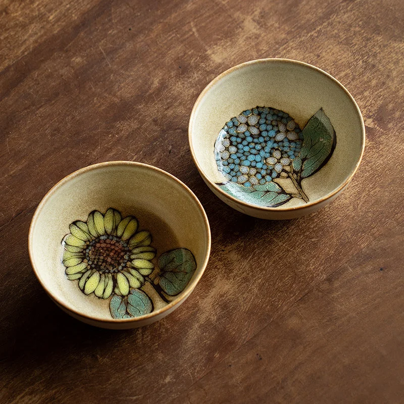 Luxury porcelain dining sets-Nunobiki Yaki Handcrafted Floral Bowl Collection