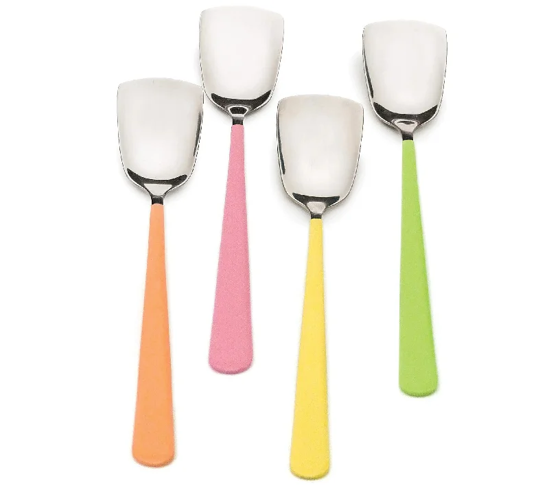 Elegant gold-accented cutlery-Color Ice Cream Spoons