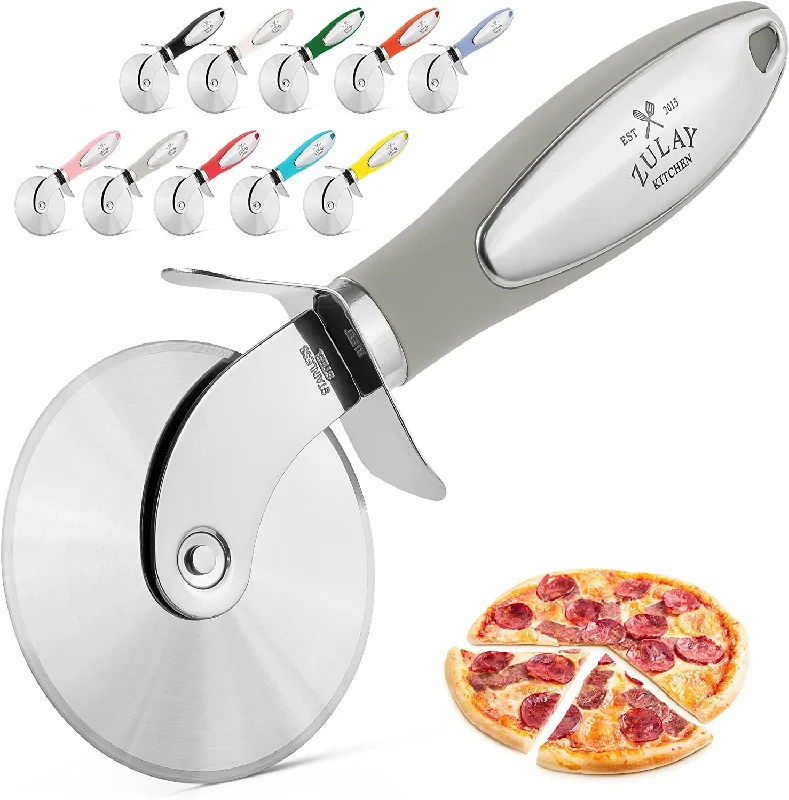 Vintage retro cutlery sets-Premium Stainless Steel Pizza Slicer Wheel