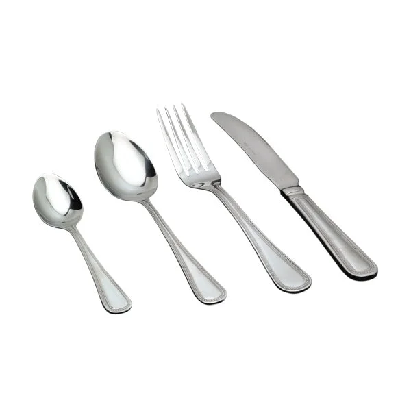 Affordable stainless steel trays-Dessert Fork Bead Pattern (Dozen)