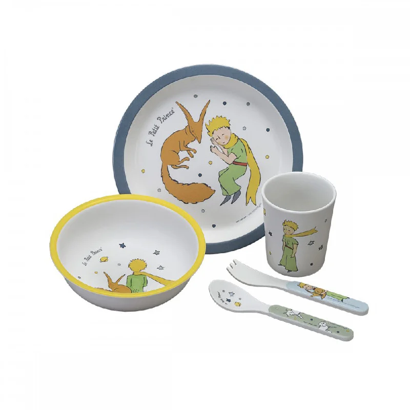 Trendy pastel dinnerware sets-Petit Jour Paris 5-Piece Gift Box The Little Prince