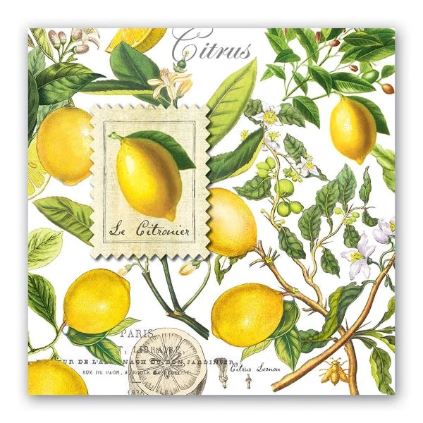 Trendy glass serving bowls-Michel Design Works Luncheon Napkins ~ Lemon & Basil