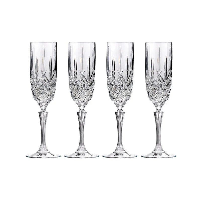 Trendy matte black tumblers-Waterford Marquis Markham Flutes Set of 4