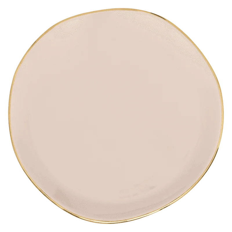 Luxury porcelain dining sets-Good Morning plate Ø17 cm - Old Pink