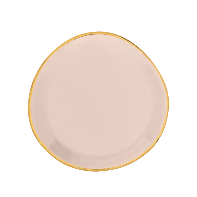 Trendy matte finish plates-Good Morning plate Ø9 cm - Old Pink