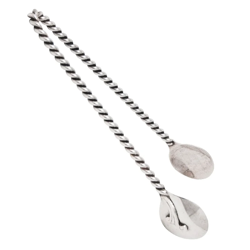 Trendy oversized ceramic bowls-Revere Sterling Silver Twisted Handle Tongs