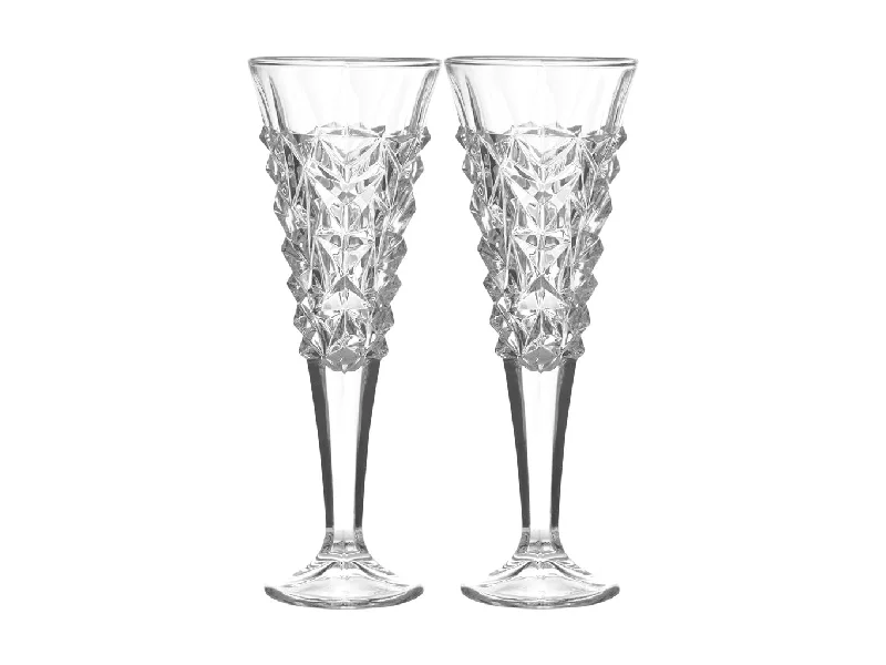 Elegant champagne flutes for parties-Maxwell & Williams Cocktail & Co Mixologist Champagne Flute 180ML Set of 2 Glacier Gift Box