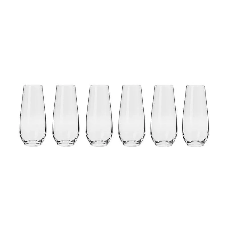 Elegant tea cups with saucers-Krosno Harmony Stemless Flutes 230ml (Set of 6)