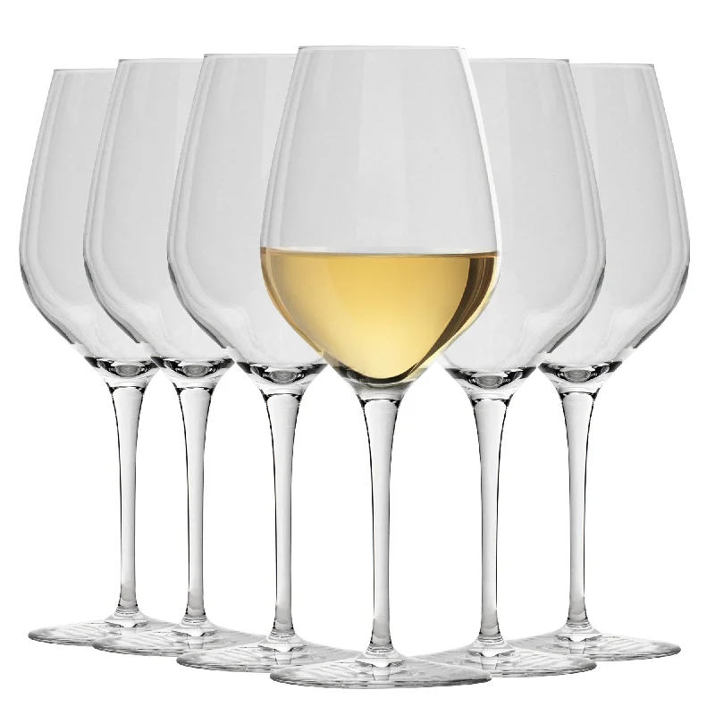 Cute cartoon mugs for kids-430ml Inalto Tre Sensi White Wine Glasses - Pack of Six - By Bormioli Rocco