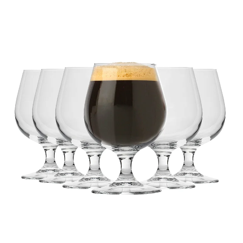 Stylish glass mugs for coffee-530ml Craft Ale/Beer Snifter Glasses - Pack of Six - By Bormioli Rocco