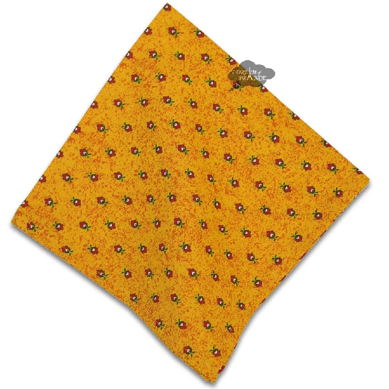 Casual plastic dinner plates-Sunflower Red Provence Cotton Napkin by Le Cluny