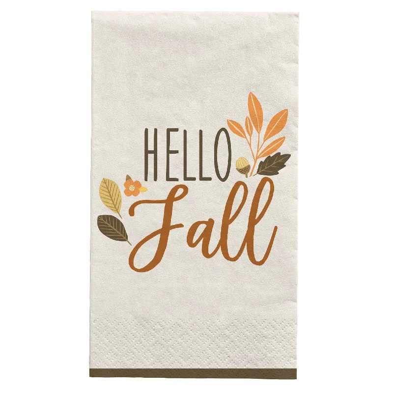 Affordable ceramic serving dishes-Golden Autumn Guest Towel Napkins | 16 ct