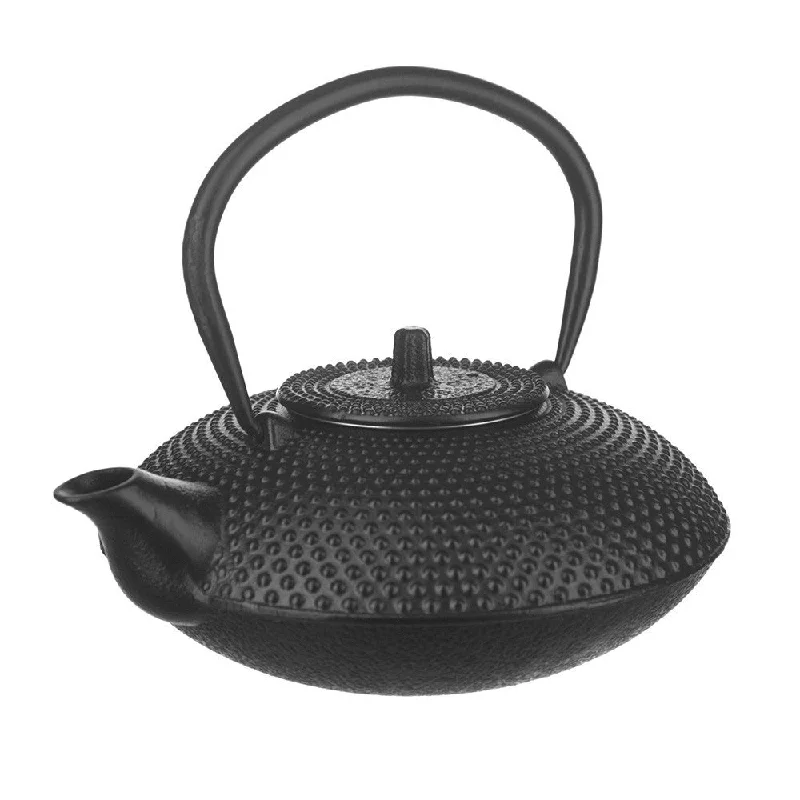 Vintage glass serving dishes-Cast Iron Teapot 700ml Black