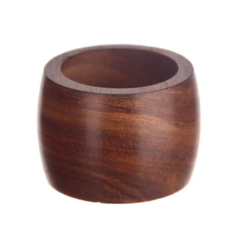 Casual melamine serving bowls-Wooden Napkin Ring