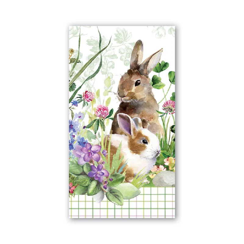 Casual plastic dinnerware for kids-Bunny Meadow Hostess Napkin