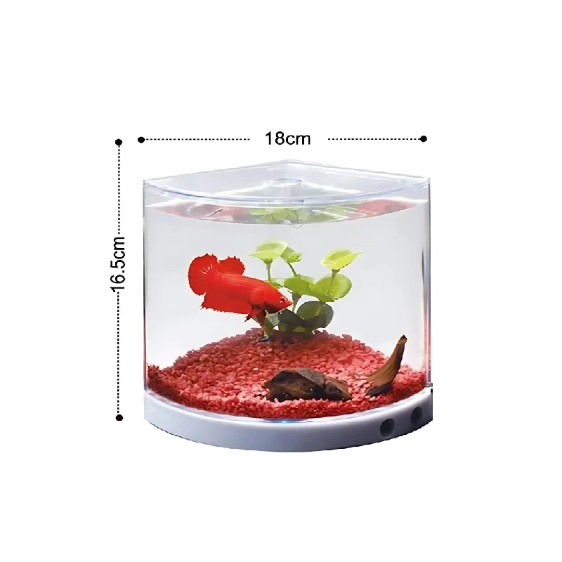 Elegant porcelain salad bowls-Betta Tank Dophin T-101 Half Cylinder (1 L)