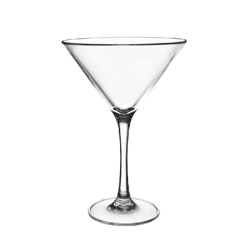 Elegant hand-blown glass pitchers-Poly Carb Martini Glass 275ml