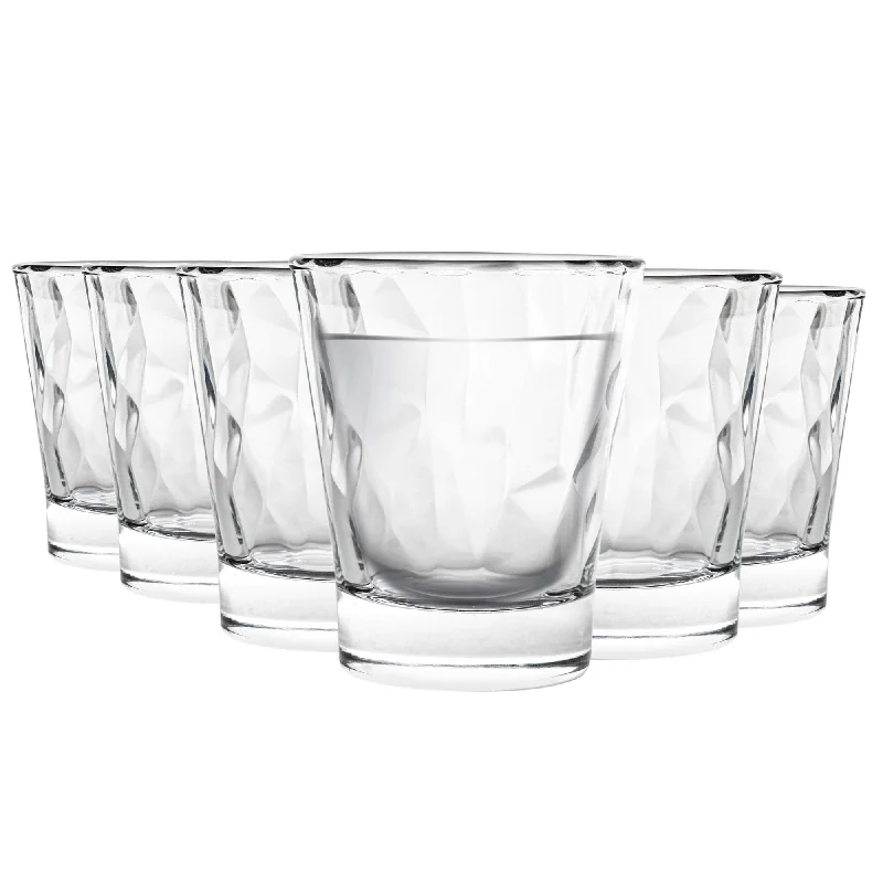 Casual mason jar drinking cups-80ml Diamond Shot Glasses - Pack of Six