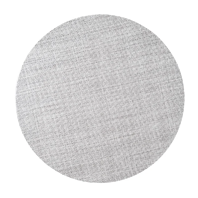 Vintage retro glass plates-Placemat Round PVC Grey 35cm