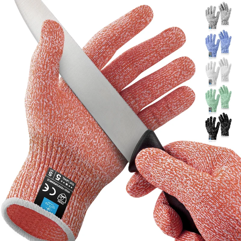 Trendy ombre ceramic plates-Cut Resistant Gloves Food Grade Level 5 Protection (Small)