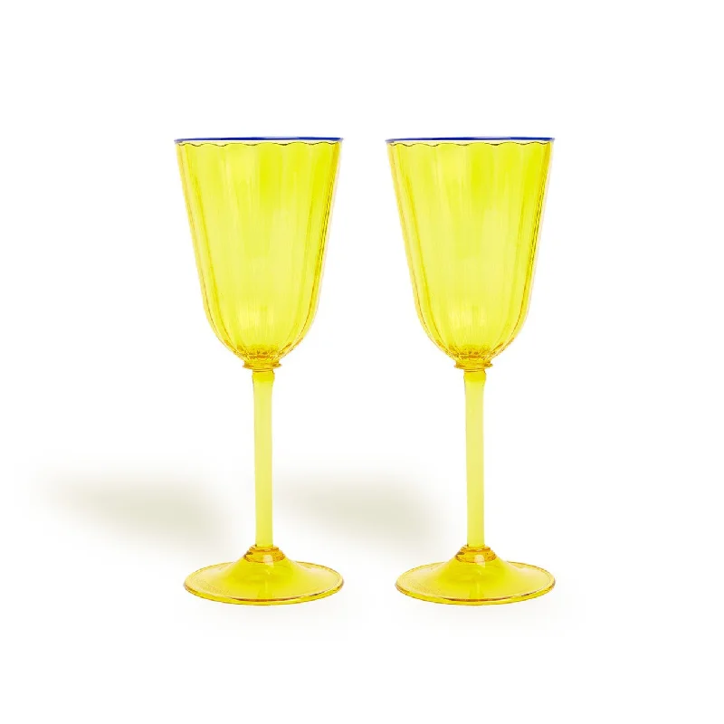 Affordable ceramic travel mugs-Murano Wine Glass, Set of 2