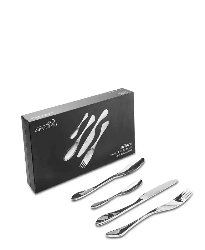 Cute cartoon plates for kids-Carrol Boyes 24 Piece Sketchbook Cutlery Set - Silver