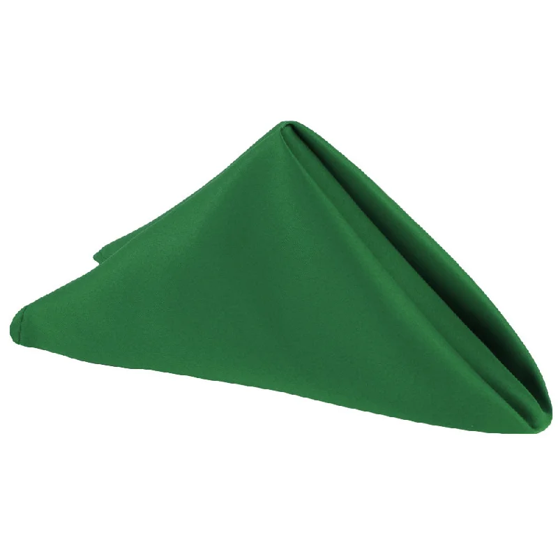 Casual camping dinner sets-Lamour Satin Napkin 20"x20" - Emerald Green